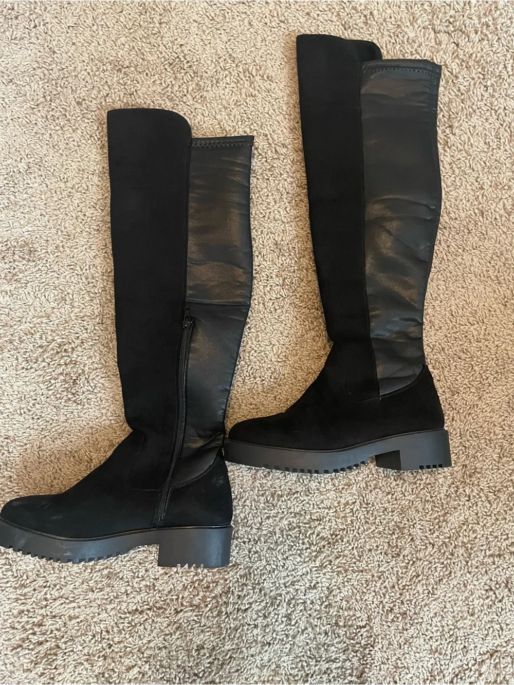 Cklass Woman’s Tall Boots with Lug Sole Sz 8 in gently used condition